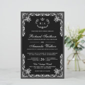  uitnodiging voor een   begroting voor een zwarte  (Staand voorkant)