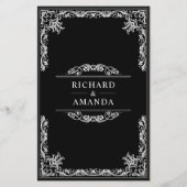  uitnodiging voor een   begroting voor een zwarte  (Achterkant)