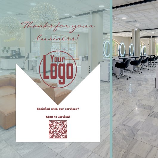 Uitnodiging voor een beoordeling van een tevreden  raamsticker