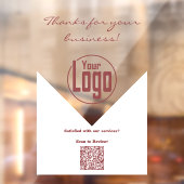 Uitnodiging voor een beoordeling van een tevreden  raamsticker (Vel 2)