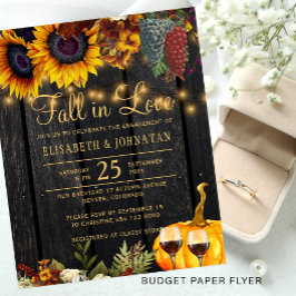 Uitnodiging voor een bescheiden herfst verlovingsf flyer