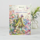 Uitnodiging voor een betoverd sprookjesbosfeest me (Staand voorkant)