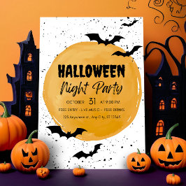 Uitnodiging voor een bewerkbaar Halloween-feest me