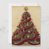 Uitnodiging voor een bewerkbare kerstboom (Achterkant)