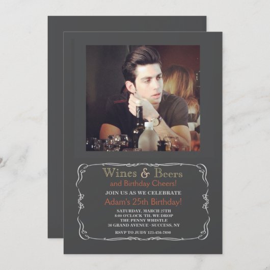 Uitnodiging voor een bierfeest (Voorkant / Achterkant)