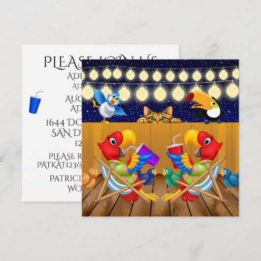 Uitnodiging voor een bijeenkomst (Voorkant / Achterkant)