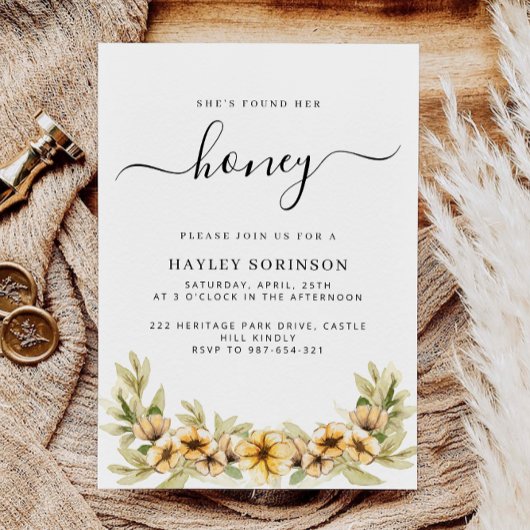 Uitnodiging voor een bijenbruidsdouche, uitnodigin
