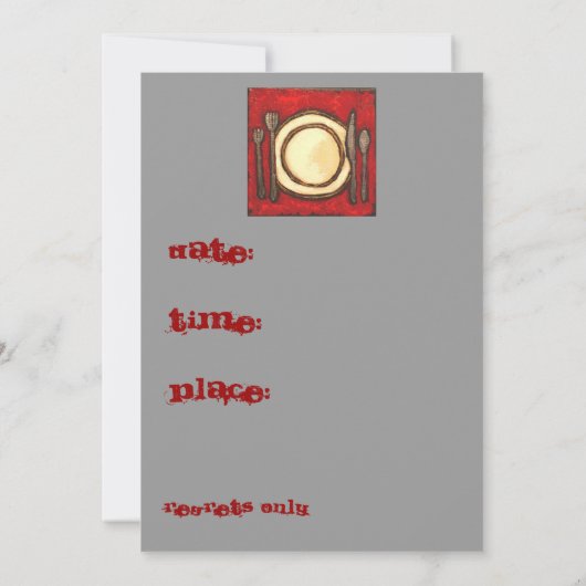 uitnodiging voor een binnenpartij (Achterkant)