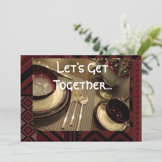 uitnodiging voor een binnenpartij (Staand voorkant)