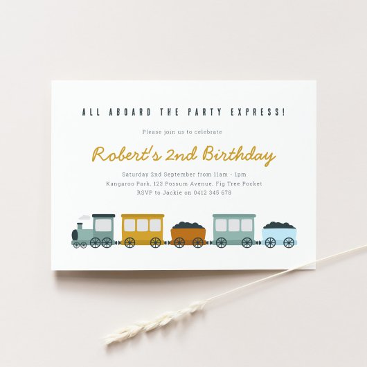  uitnodiging voor een "Birthday Party"-trap