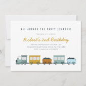  uitnodiging voor een "Birthday Party"-trap (Voorkant)