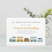  uitnodiging voor een "Birthday Party"-trap (Staand voorkant)