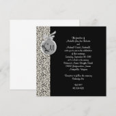 Uitnodiging voor een Black and Silver Diamond Wedd (Voorkant / Achterkant)