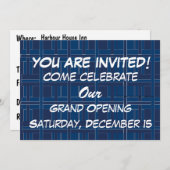 Uitnodiging voor een blauw gelegd circuit (Voorkant / Achterkant)