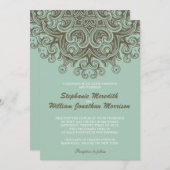  uitnodiging voor een blauwe bruiloft (Voorkant / Achterkant)