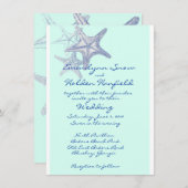 uitnodiging voor een blauwe bruiloft (Voorkant / Achterkant)