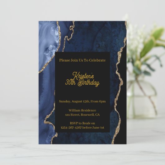 uitnodiging voor een blauwe dag (Staand voorkant)