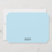 Uitnodiging voor een Blauwe en Gouden Eerste Dag (Achterkant)