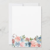 uitnodiging voor een blauwe en zwarte bruiloft (Achterkant)