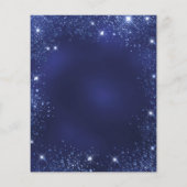 Uitnodiging voor een blauwe glitter-budget voor ke flyer (Achterkant)