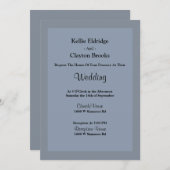 Uitnodiging voor een blauwe of grijze weduwschap (Voorkant / Achterkant)