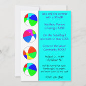 Uitnodiging voor een blauwe pool (Voorkant)