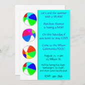 Uitnodiging voor een blauwe pool (Voorkant / Achterkant)