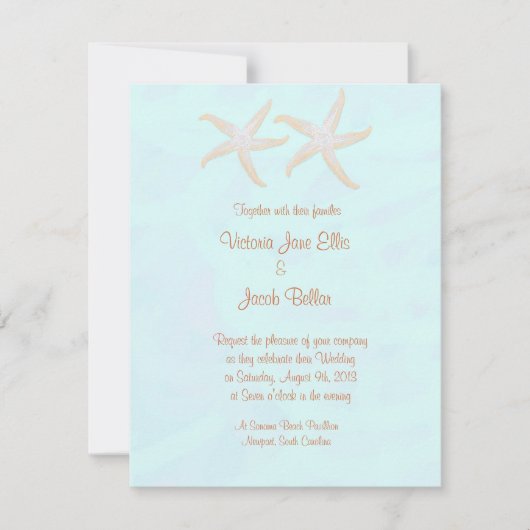 uitnodiging voor een bleek strand (Voorkant)