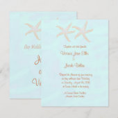 uitnodiging voor een bleek strand (Voorkant / Achterkant)