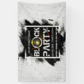 Uitnodiging voor een blockparty spandoek (Verticaal)