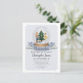 Uitnodiging voor een Blue Christmas Notenkraker ve (Staand voorkant)