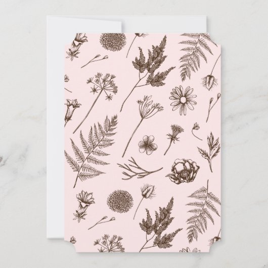 uitnodiging voor een botanische bruiloft (Achterkant)