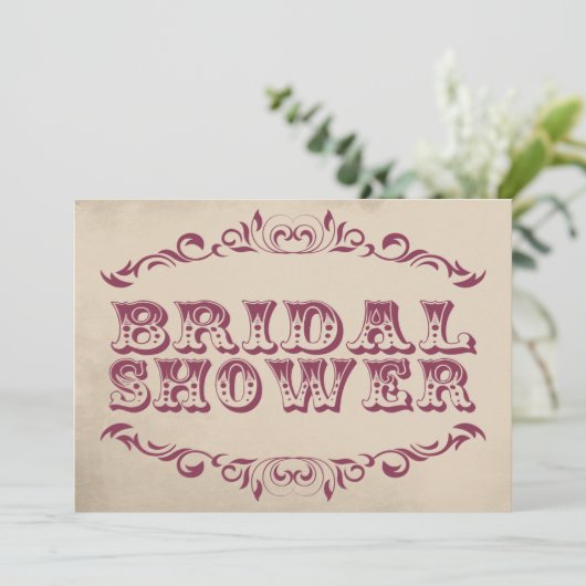  uitnodiging voor een bridale douche | champagne (Staand voorkant)