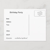 uitnodiging voor een  Briefkaart (Achterkant)