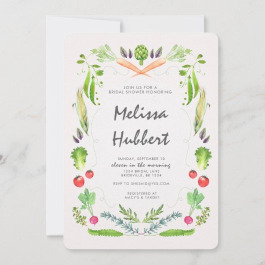 Uitnodiging voor een bruids keukendouche (Voorkant)