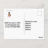 Uitnodiging voor een bruidsfeest. Bewerkbare tekst (Achterkant)