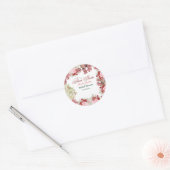 Uitnodiging voor een bruidsfeest in de bloementuin ronde sticker (Envelop)