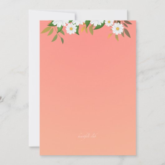 Uitnodiging voor een bruidsontbijt na de bruiloft (Achterkant)