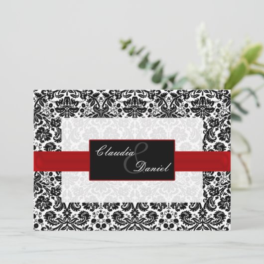 uitnodiging voor een bruiloft (Staand voorkant)