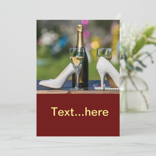 Uitnodiging voor een bruiloft (Staand voorkant)