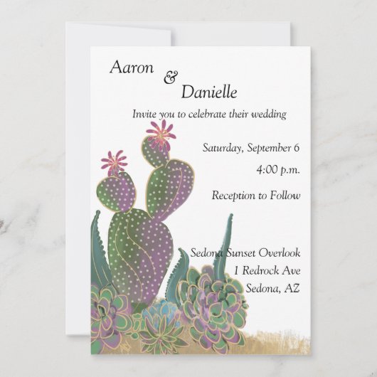 Uitnodiging voor een bruiloft (Voorkant)