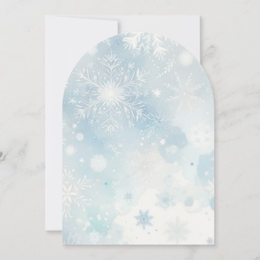 Uitnodiging voor een bruiloft in Arched Winter Won (Achterkant)