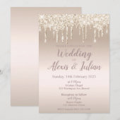 Uitnodiging voor een bruiloft in Champagne (Voorkant / Achterkant)