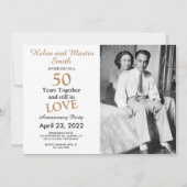 Uitnodiging voor een bruiloft Jubileum van 50 jaar (Voorkant)