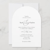 Uitnodiging voor een bruiloft met alleen tekst, Ba (Voorkant)