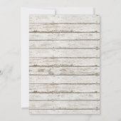  uitnodiging voor een bruiloft met barnhout (Achterkant)