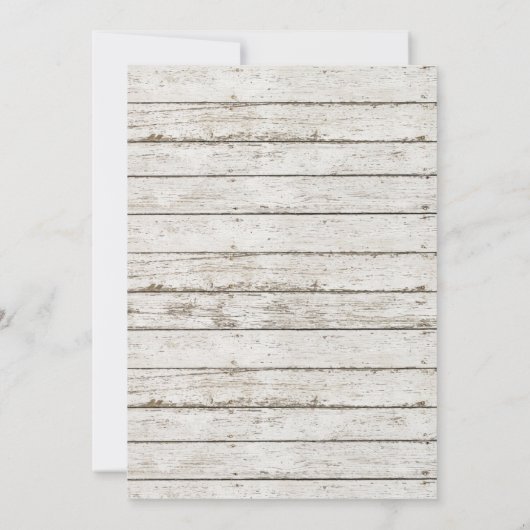 uitnodiging voor een bruiloft met barnhout (Achterkant)