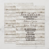  uitnodiging voor een bruiloft met barnhout (Voorkant / Achterkant)