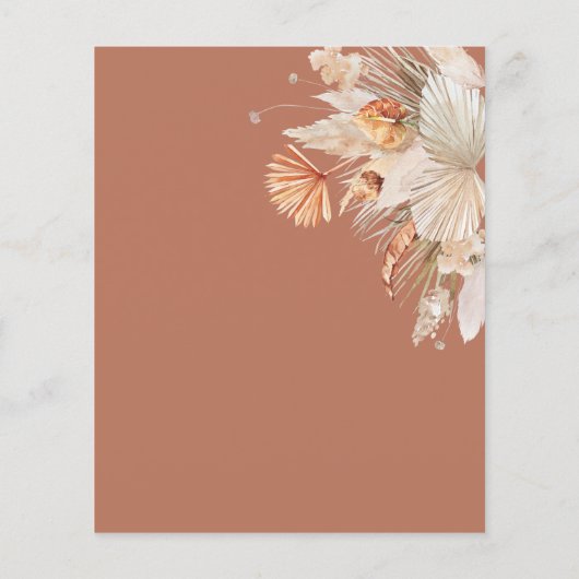 uitnodiging voor een bruiloft met pampas (Achterkant)