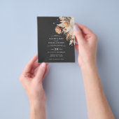 uitnodiging voor een bruiloft met pampas flyer (Hand)